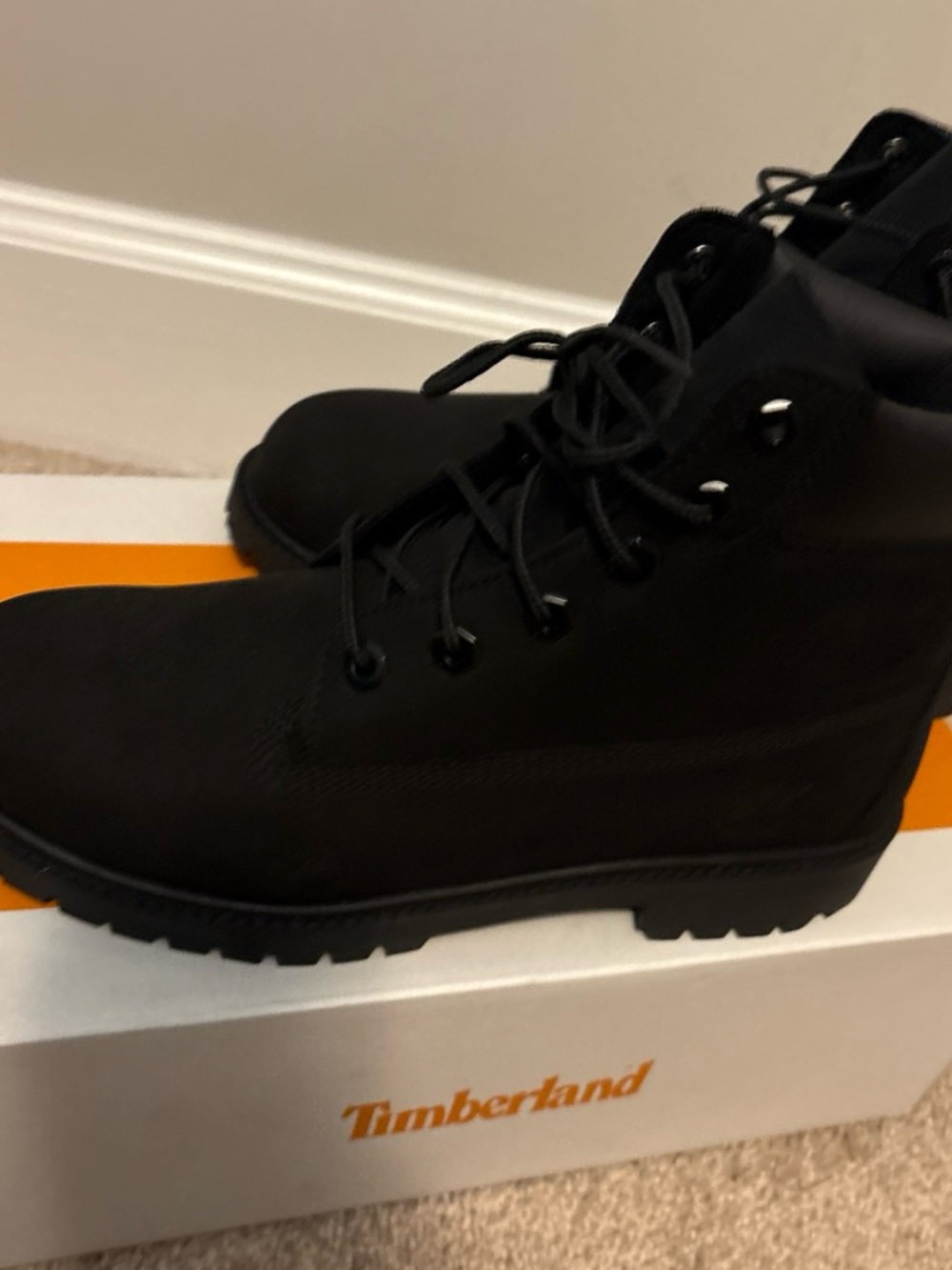 Timberland Black Rugged Lace-Up Boots